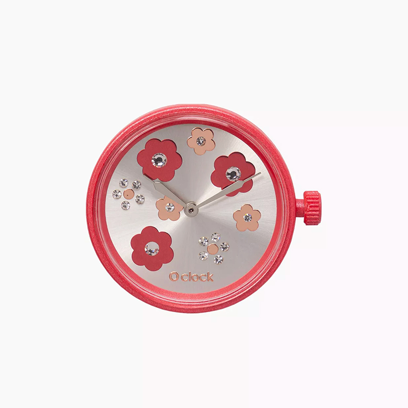 Cadran-melange-fleurs-cristaux-rouge-o-clock