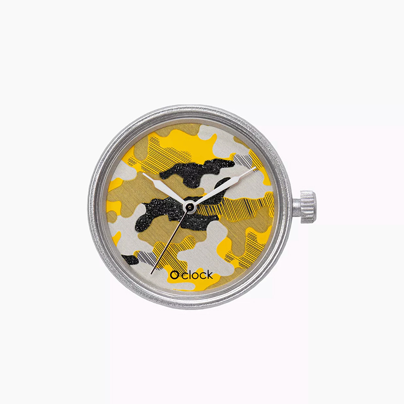 Cadran-metal-camouflage-argent-o-clock