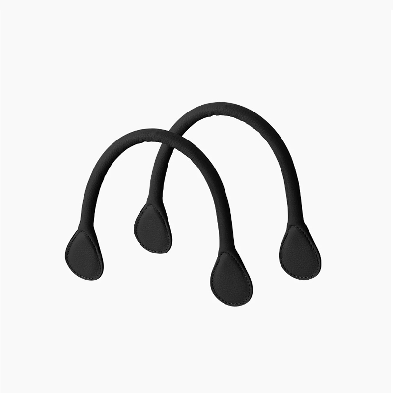 Poignee-courte-Noire-faux-cuir-foulonne