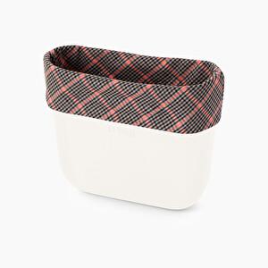 Garniture tissu check fluo rose O bag mini 32