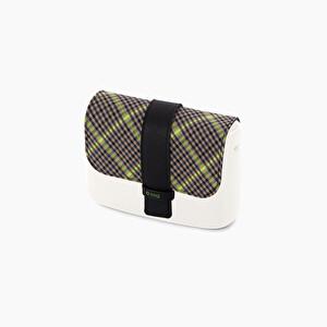 Passant rabat tissu check fluo jaune O pocket 36