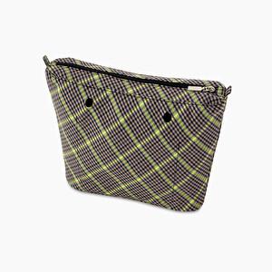 Sac intérieur tissu check fluo jaune O bag mini 32