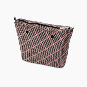 Sac intérieur tissu check fluo rose O bag mini 32